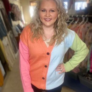 Heyday Grandpa Styled Multi Colored Sweater